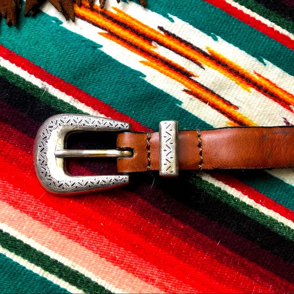 Vintage Leather Concho Belt - Picture 3 of 7